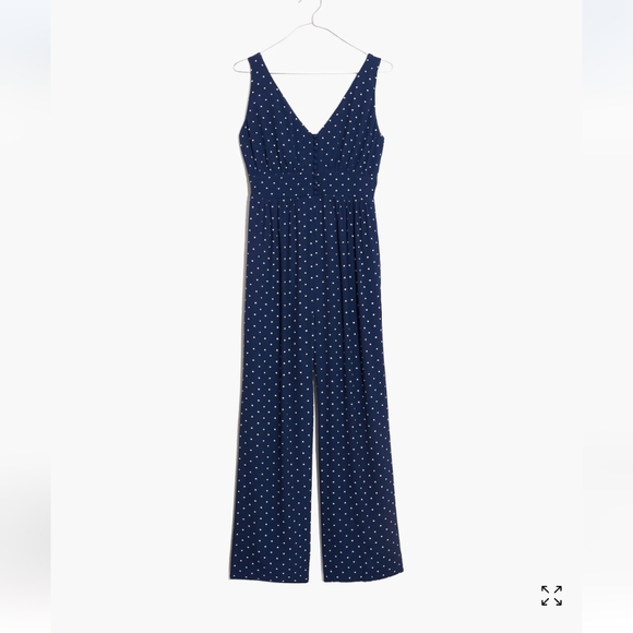 Madewell Pants - Navy Polka Dot Jumpsuit
